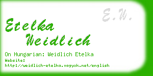 etelka weidlich business card